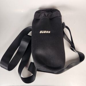 GUESS Crossbody Bag Purse Black Small Pocket Logo Travel